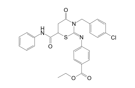 ethyl 4-{[(2Z)-6-(anilinocarbonyl)-3-(4-chlorobenzyl)-4-oxotetrahydro-2H-1,3-thiazin-2-ylidene]amino}benzoate