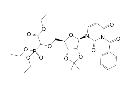 N3-Benzoyl-5'-O-[diethyl(ethoxycarbonyl)phosphonomethyl]-2',3'-O-isopropylidene uridine