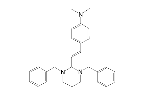 4-[(E)-2-(1,3-dibenzyl-1,3-diazinan-2-yl)ethenyl]-N,N-dimethylaniline