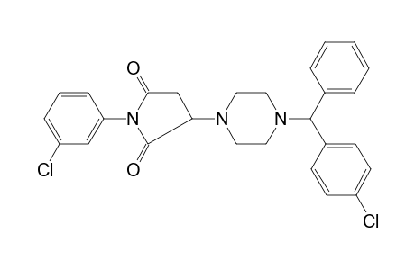 1-(3-Chlorophenyl)-3-[4-[(4-chlorophenyl)-phenyl-methyl]piperazino]pyrrolidine-2,5-quinone