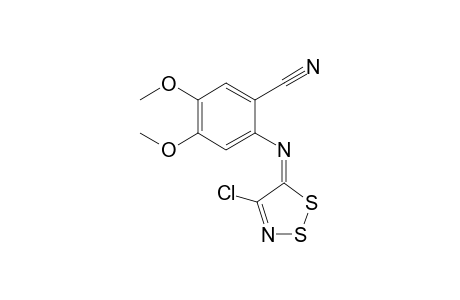 2-(4-Chloro-5H-1,2,3-dithiazol-5-ylideneamino)-4,5-dimethoxybenzonitrile