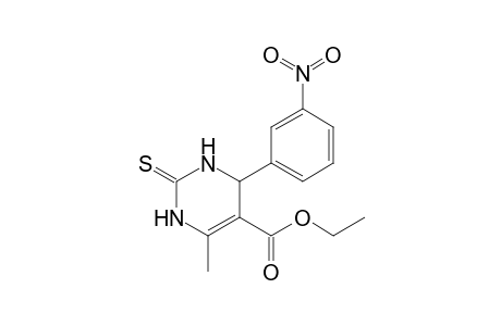 5-Pyrimidinecarboxylic acid, 1,6-dihydro-2-mercapto-4-methyl-6-(3-nitrophenyl)-, ethyl ester