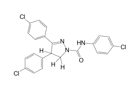 3,4-bis(p-chlorophenyl)-4'-chloro-2-pyrazoline-1-carboxanilide