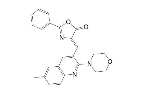 4-(6-Methyl-2-morpholin-4-yl-quinolin-3-ylmethylene)-2-phenyl-4H-oxazol-5-one