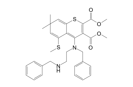 Dimethyl-4-[N-benzyl-N-[2-(benzylamino)ethyl]amino]-5-(methylthio)-7H-7,7-dimethylbenzo[b]thiopyran-2,3-dicarboxylate