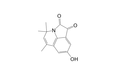 4H-Pyrrolo[3,2,1-ij]quinoline-1,2-dione, 8-hydroxy-4,4,6-trimethyl-