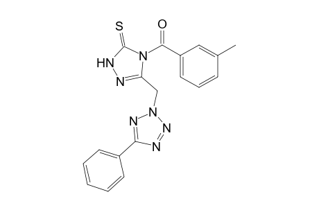 (3-methylphenyl)-[3-[(5-phenyl-1,2,3,4-tetrazol-2-yl)methyl]-5-sulfanylidene-1H-1,2,4-triazol-4-yl]methanone