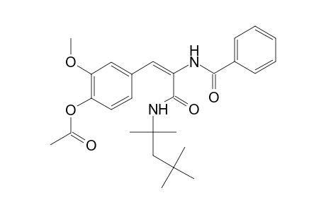 benzamide, N-[(E)-2-[4-(acetyloxy)-3-methoxyphenyl]-1-[[(1,1,3,3-tetramethylbutyl)amino]carbonyl]ethenyl]-