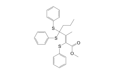 Methyl (2RS,3RS)-3-Methyl-2,4,4-tris(phenylthio)hept-2-enoate