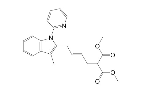 (E)-Dimethyl 2-{4-[3-methyl-1-(pyridin-2-yl)-1H-indol-2-yl]but-2-en-1-yl}malonate