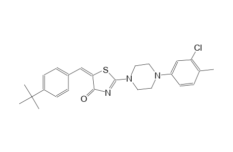 (5E)-5-(4-tert-butylbenzylidene)-2-[4-(3-chloro-4-methylphenyl)-1-piperazinyl]-1,3-thiazol-4(5H)-one