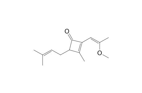 (Z)-3-Methyl-2-(2-methoxypropenyl)-4-(3-methylbut-2-enyl)cyclobut-2-enone