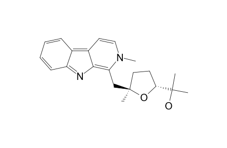 (2R*,5R*)-1-METHYL-1-(5-(2-METHYL-2H-BETA-CARBOLIN-1-YLMETHYL)-5-METHYL-PERHYDRO-2-FURANYL)-ETHYL-ALCOHOL;(+/-)-CHRYSOTRICINE