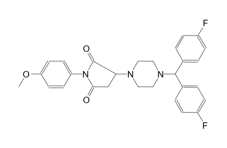 3-{4-[bis(4-fluorophenyl)methyl]-1-piperazinyl}-1-(4-methoxyphenyl)-2,5-pyrrolidinedione