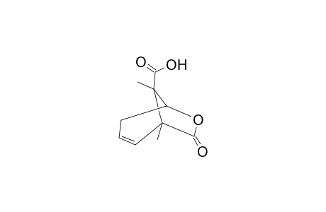 6-Oxabicyclo[3.2.1]oct-2-ene-8-carboxylic acid, 1,8-dimethyl-7-oxo-, anti-(.+-.)-