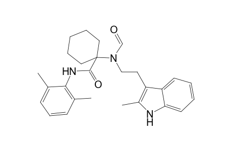 cyclohexanecarboxamide, N-(2,6-dimethylphenyl)-1-[formyl[2-(2-methyl-1H-indol-3-yl)ethyl]amino]-