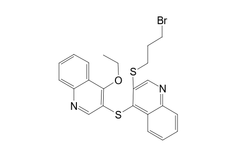 3-(3-bromanylpropylsulfanyl)-4-(4-ethoxyquinolin-3-yl)sulfanyl-quinoline