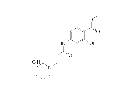 4-(3-PIPERIDINOPROPIONAMIDO)SALICYLIC ACID, ETHYL ESTER, HYDROCHLORIDE