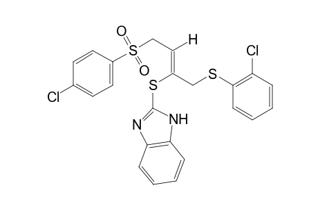 (Z)-2-{{3-[(p-chlorophenyl)sulfonyl]-1-{[(o-chlorophenyl)thio]methyl}propenyl}thio}benzimidazole