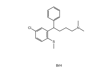 4-[5-chloro-2-(methylthio)phenyl]-n,n-dimethyl-4-phenylbutylamine, hydrobromide