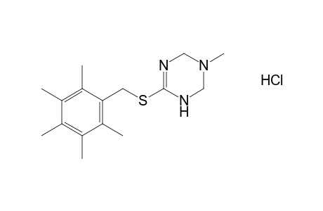 3-methyl-6-[(2,3,4,5,6-pentamethylbenzyl)thio ]-1,2,3,4-tetrahydro-s-triazine, monohydrochloride
