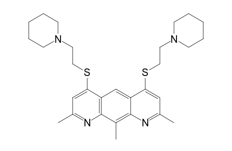 4,6-BIS-[(PIPERIDINOETHYL)-THIO]-2,8,10-TRIMETHYLPYRIDO-[3,2-G]-QUINOLINE