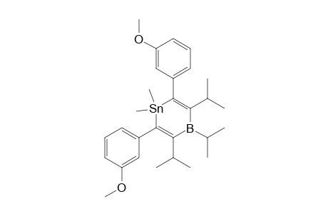 2,6-bis(3-methoxyphenyl)-1,1-dimethyl-3,4,5-tri(propan-2-yl)-1,4-stannaborin