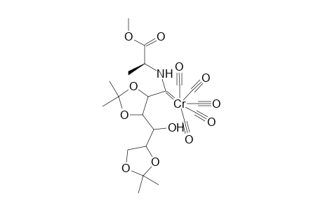 (E)-Pentacarbonyl([N-2'-(S)-1'-methoxycarbonylprop-2'-yl]-1-amino-1-deoxy-2,3:5,6-di-O-isopropylidene-D-gulitol-1-ylidene)chromium(0)