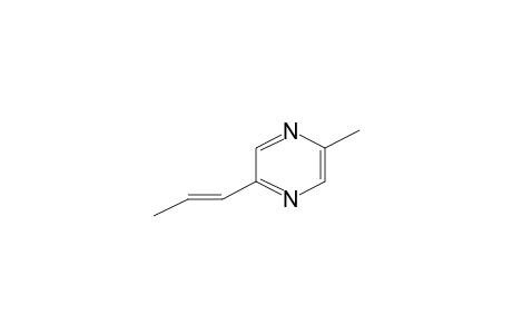 Pyrazine, 2-methyl-5-(1-propenyl)-, (E)-