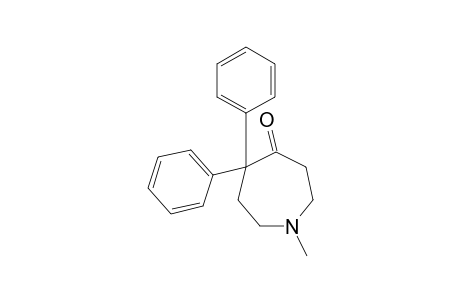 5,5-diphenylhexahydro-1-methyl-4H-azepin-4-one