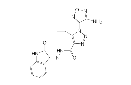 1-(4-amino-1,2,5-oxadiazol-3-yl)-5-isopropyl-N'-[(3Z)-2-oxo-1,2-dihydro-3H-indol-3-ylidene]-1H-1,2,3-triazole-4-carbohydrazide