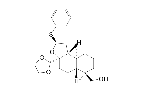 Naphtho[2,1-b]furan-6-methanol, 3a-(1,3-dioxolan-2-yl)dodecahydro-6,9a-dimethyl-2-(phenylthio)-, [2S-(2.alpha.,3a.beta.,5a.alpha.,6.al pha.,9a.beta.,9b.alpha.)]-