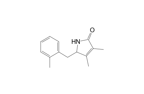 2H-Pyrrol-2-one, 1,5-dihydro-3,4-dimethyl-5-[(2-methylphenyl)methyl]-