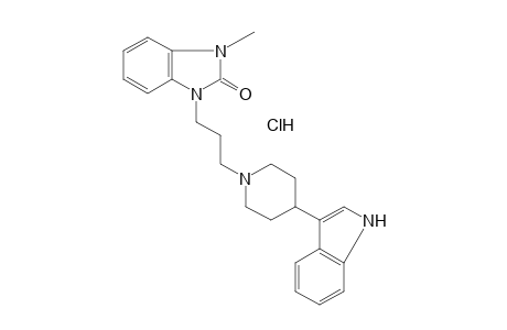 1-{3-[4-(INDOL-3-YL)PIPERIDINO)PROPYL]-3-METHYL-2-BENZIMIDAZOLINONE, MONOHYDROCHLORIDE