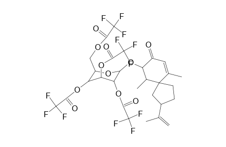 (3R,4S,6R)-2-((6,10-dimethyl-8-oxo-2-(prop-1-en-2-yl)spiro[4.5]dec-9-en-7-yl)oxy)-6-((2,2,2-trifluoroacetoxy)methyl)tetrahydro-2H-pyran-3,4,5-triyl tris(2,2,2-trifluoroacetate)