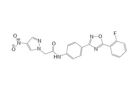 N-{4-[5-(2-fluorophenyl)-1,2,4-oxadiazol-3-yl]phenyl}-2-(4-nitro-1H-pyrazol-1-yl)acetamide