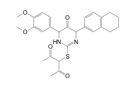 2-(2,4-dioxopentan-3-ylthio)-1,6-dihydro-4-(1,2,3,4-tetrahydronaphthalen-6-yl)-6-(3,4-dimethoxyphenyl)pyrimidin-5(4H)-one