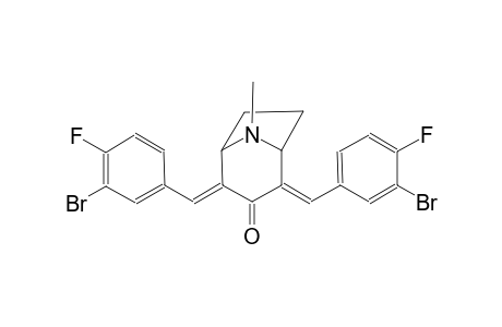 8-azabicyclo[3.2.1]octan-3-one, 2,4-bis[(3-bromo-4-fluorophenyl)methylene]-8-methyl-, (2E,4E)-