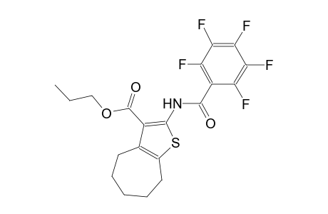 propyl 2-[(2,3,4,5,6-pentafluorobenzoyl)amino]-5,6,7,8-tetrahydro-4H-cyclohepta[b]thiophene-3-carboxylate