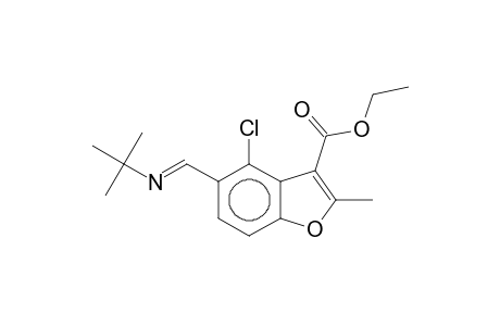 Ethyl 4-chloro-5-((E)-([(E)-1,1-dimethylethyl]imino)methyl)-2-methyl-1-benzofuran-3-carboxylate