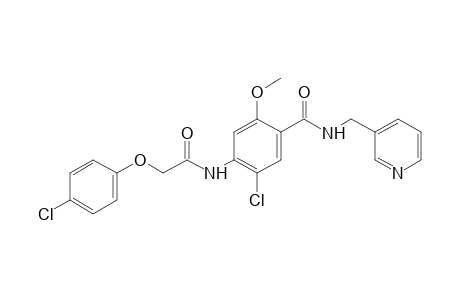 6'-chloro-2-(p-chlorophenoxy)-4'-{[(3-pyridyl)methyl]carbamoyl}-m-acetanisidide