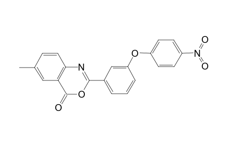 4H-3,1-benzoxazin-4-one, 6-methyl-2-[3-(4-nitrophenoxy)phenyl]-
