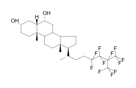 3Alpha,6alpha-dihydroxy-24,24,25,26,26,26,27,27,27,28,28-undecafluoro-24-homo-5beta-cholestane