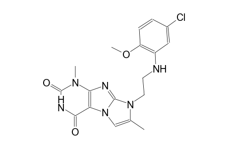 1H-imidazo[2,1-f]purine-2,4(3H,8H)-dione, 8-[2-[(5-chloro-2-methoxyphenyl)amino]ethyl]-1,7-dimethyl-