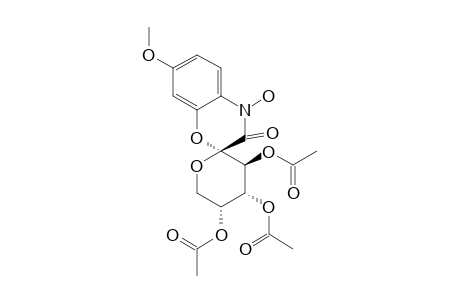 (2S)-3',4',5'-TRI-O-ACETYL-D-ARABINO-4-HYDROXY-7-METHOXY-2H-1,4-BENZOXAZIN-2-SPIRO-2'-PYRAN-3(4H)-ONE