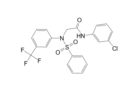 2-[N-(benzenesulfonyl)-3-(trifluoromethyl)anilino]-N-(3-chlorophenyl)acetamide