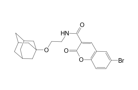 2H-1-benzopyran-3-carboxamide, 6-bromo-2-oxo-N-[2-(tricyclo[3.3.1.1~3,7~]dec-1-yloxy)ethyl]-