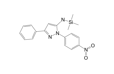 1-(4-Nitrophenyl)-3-phenyl-1H-pyrazol-5-ylamine, 1tms derivative