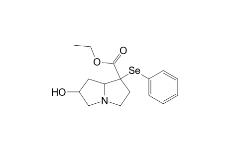 1H-Pyrrolizine-1-carboxylic acid, hexahydro-6-hydroxy-1-(phenylseleno)-, ethyl ester