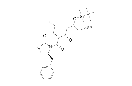 (4S)-3-[(2S,3R,5R)-2-ALLYL-5-[[TERT.-BUTYL-(DIMETHYL)-SILYL]-OXY]-3-HYDROXY-7-OCTYNOYL]-4-BENZYL-1,3-OXAZOLIDIN-2-ONE